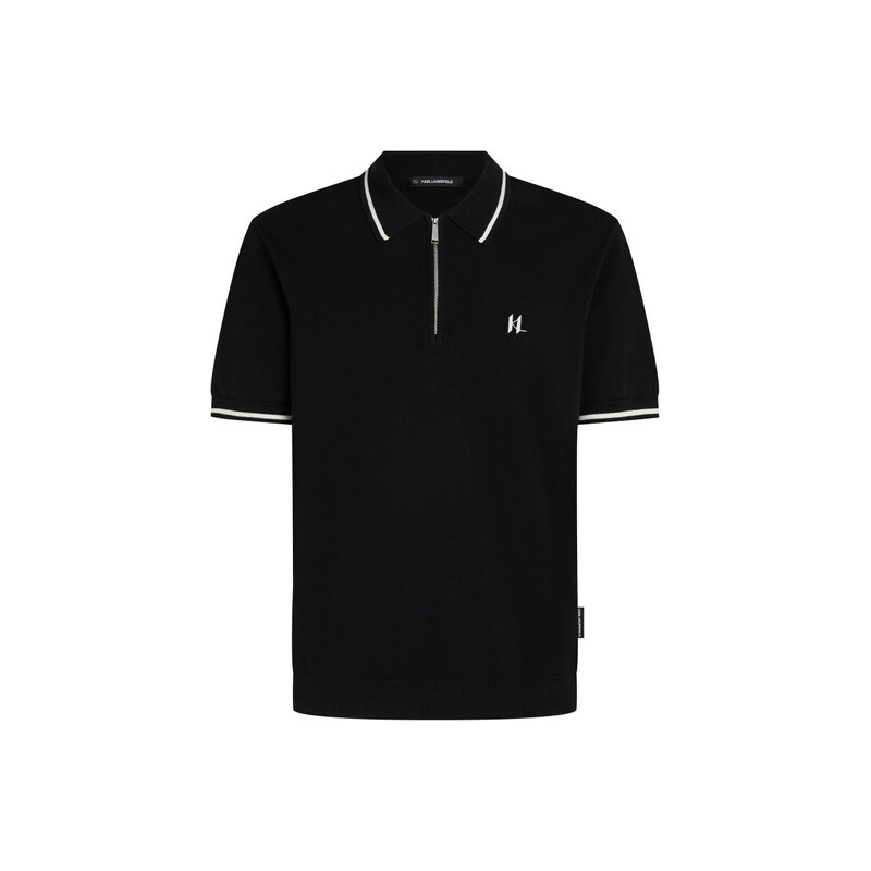 SVETR KARL LAGERFELD SSLV KNIT CONTRAST POLO