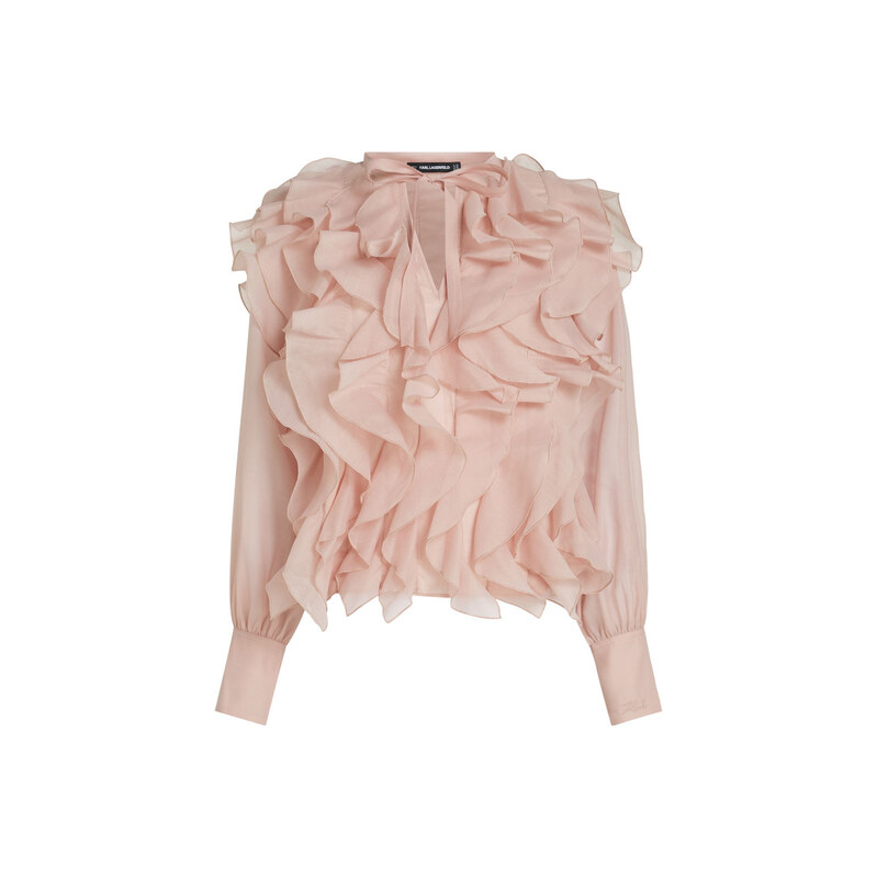 HALENKA KARL LAGERFELD RUFFLE BLOUSE