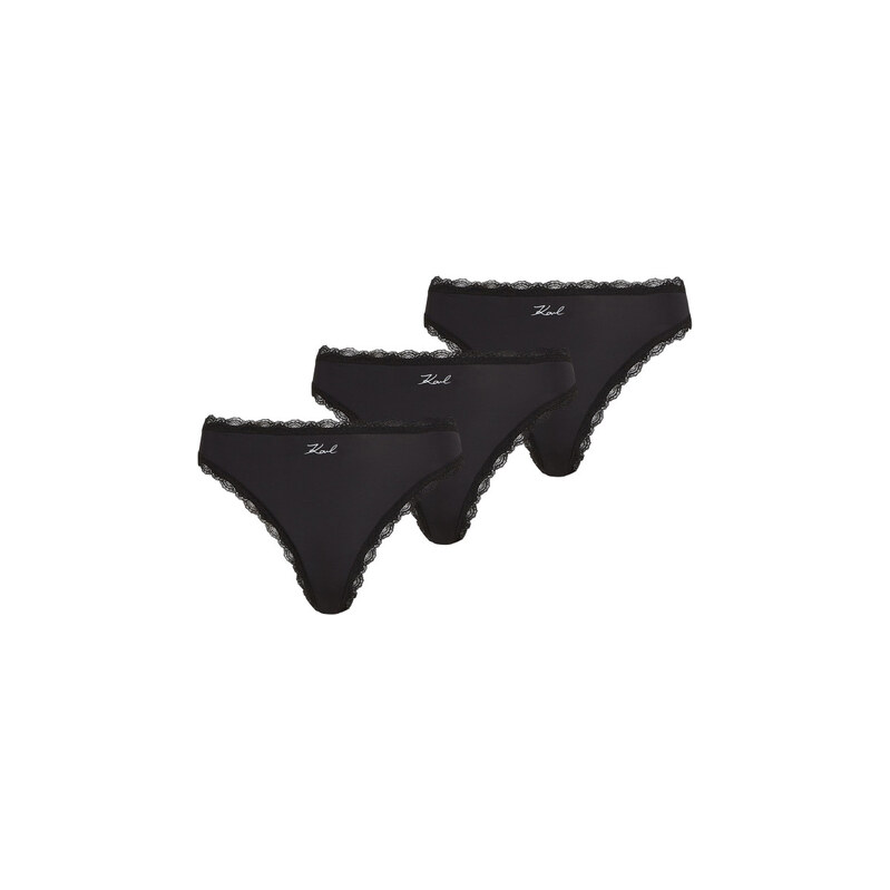 SPODNÍ PRÁDLO KARL LAGERFELD SIGNATURE MICRO LACE THONG