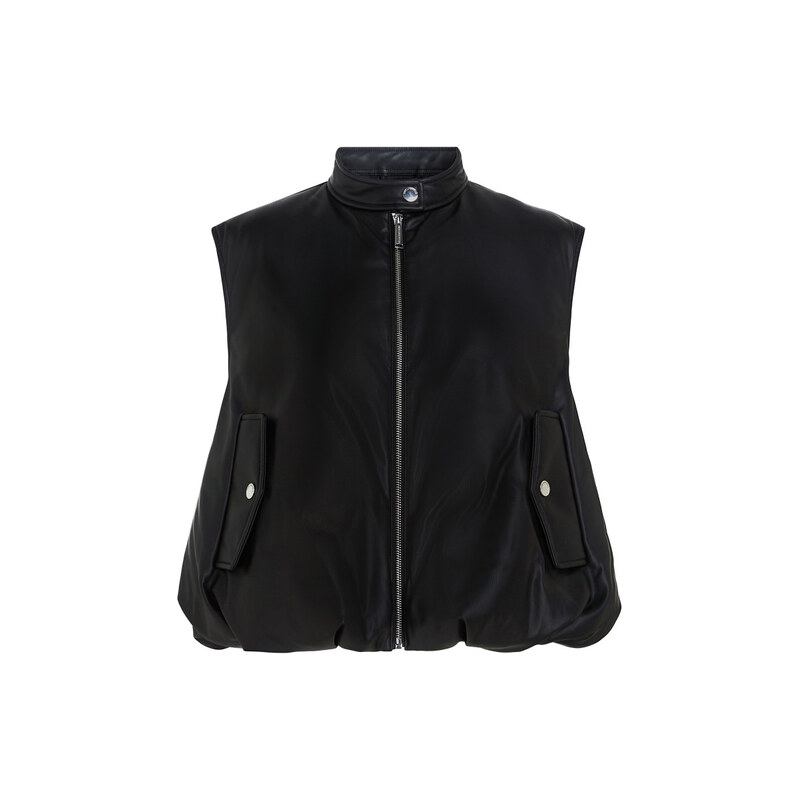 VESTA KARL LAGERFELD FAUX LEATHER GILET