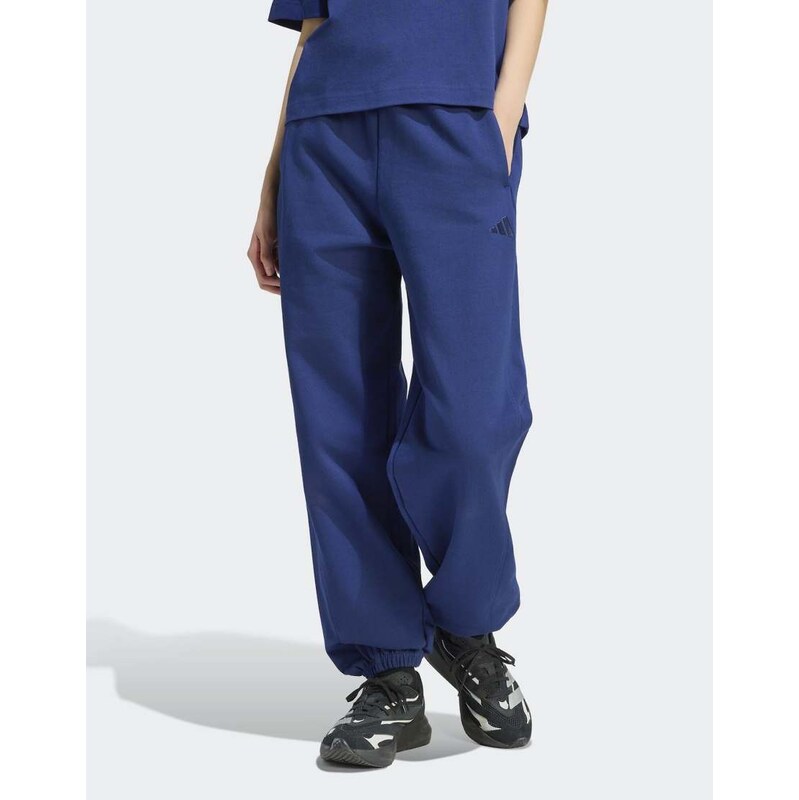 adidas performance Adidas kit small logo loose cuffed pants in