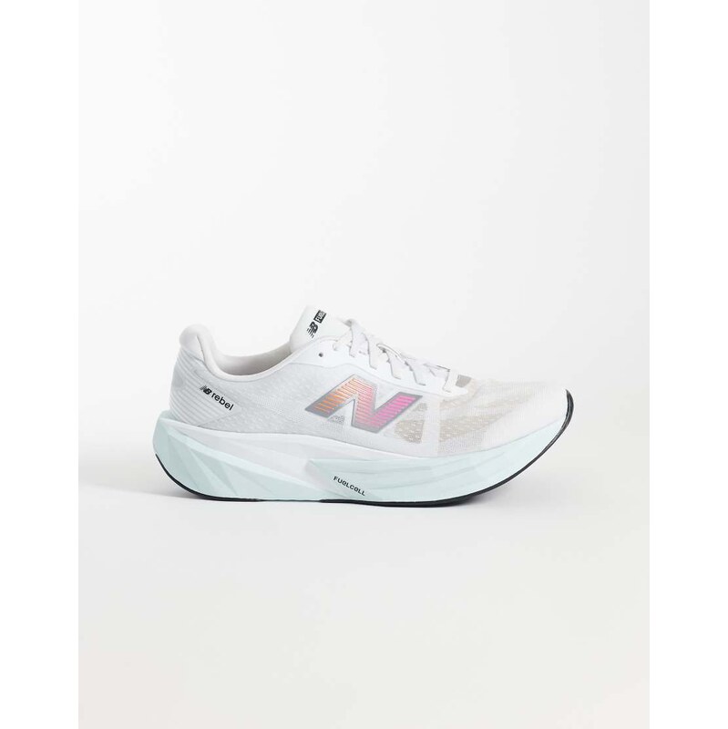 New Balance Fuelcell Rebel v5 mens running trainers in white,