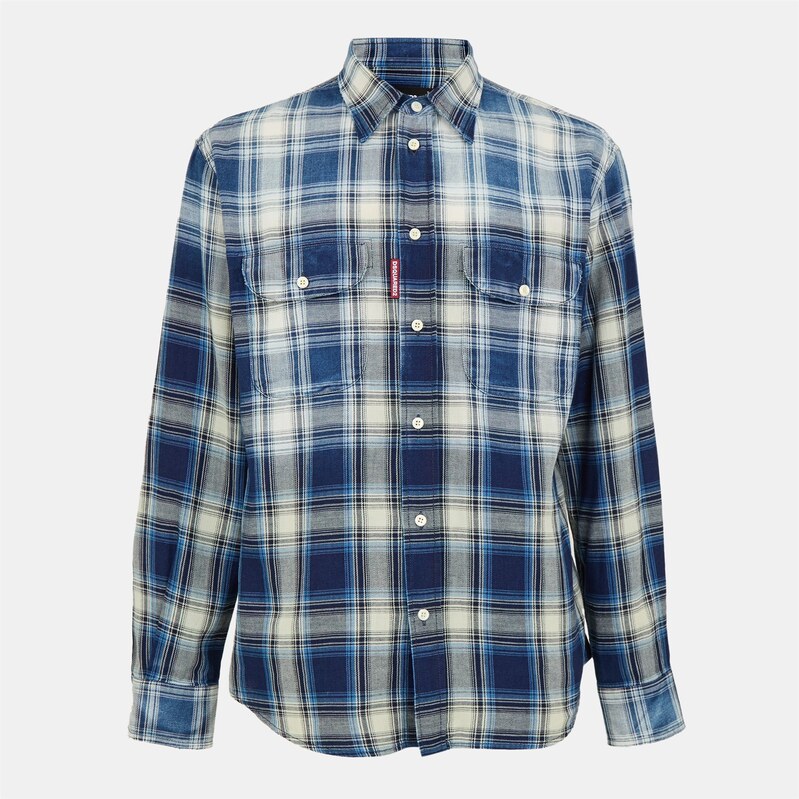 Košile DSQUARED2 Indigo Check 573659