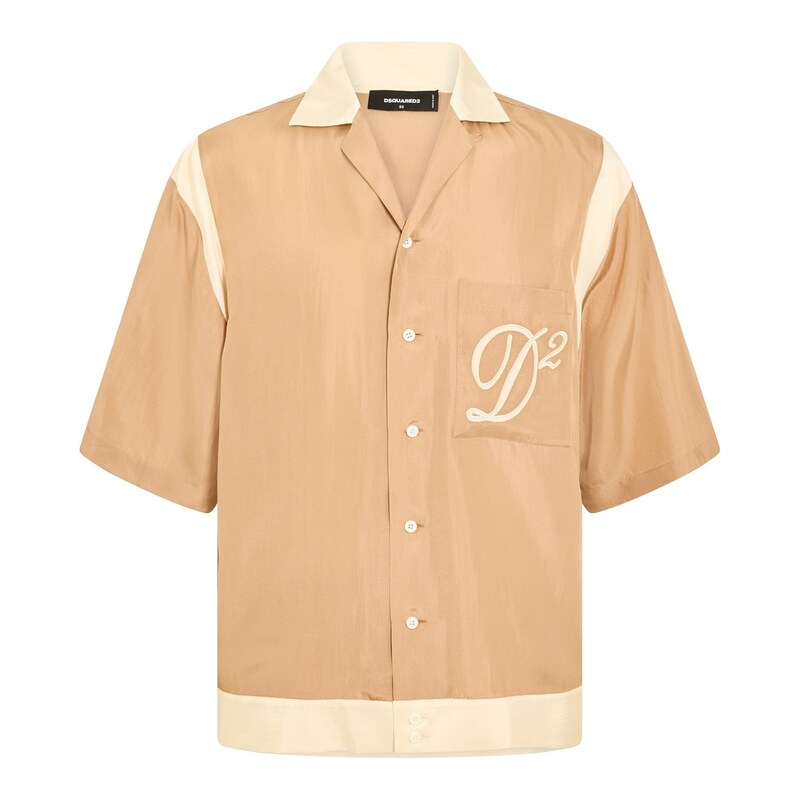 Pánská košile DSQUARED2 v barvě walnut