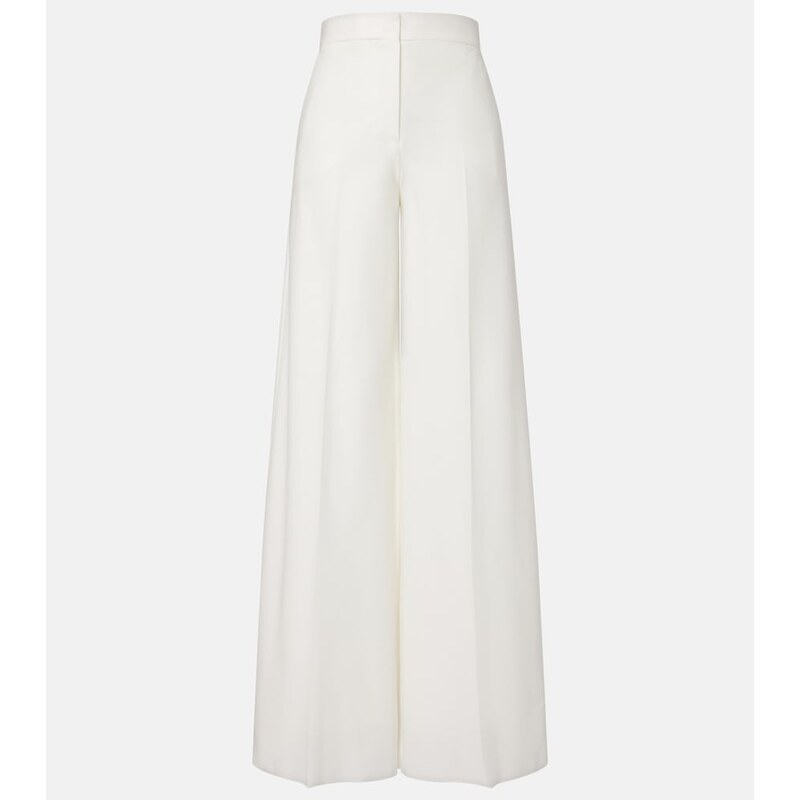 Max Mara Cotton piquÃ wide-leg pants