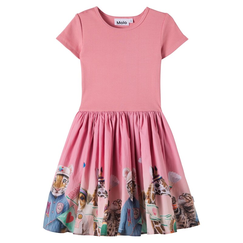 Molo Cissa printed gathered cotton-blend dress