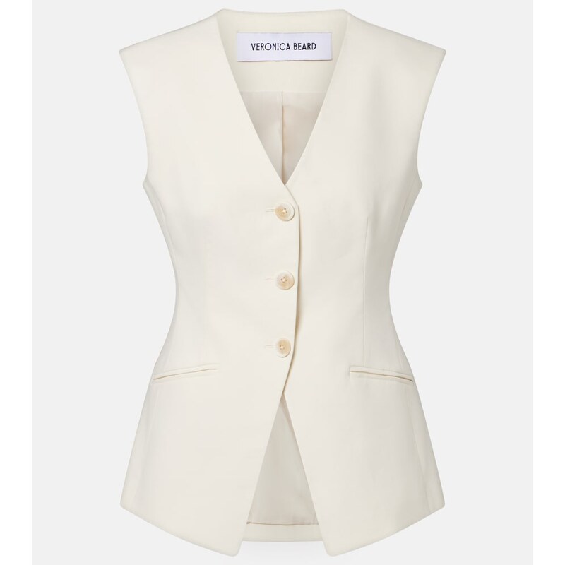 Veronica Beard Gillson cotton-blend twill vest