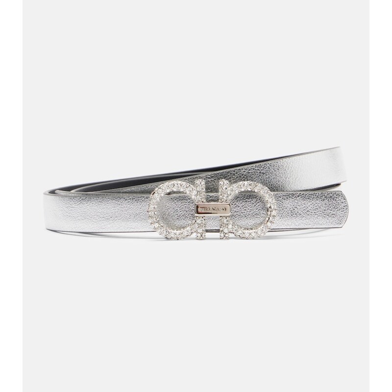 Ferragamo Gancini metallic leather belt