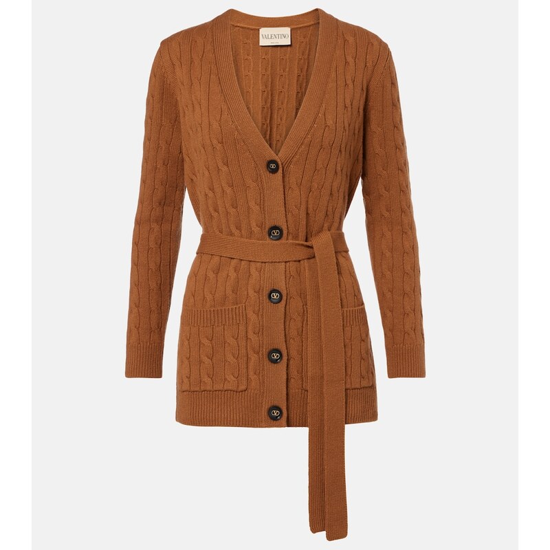 Valentino Cable-knit cashmere cardigan