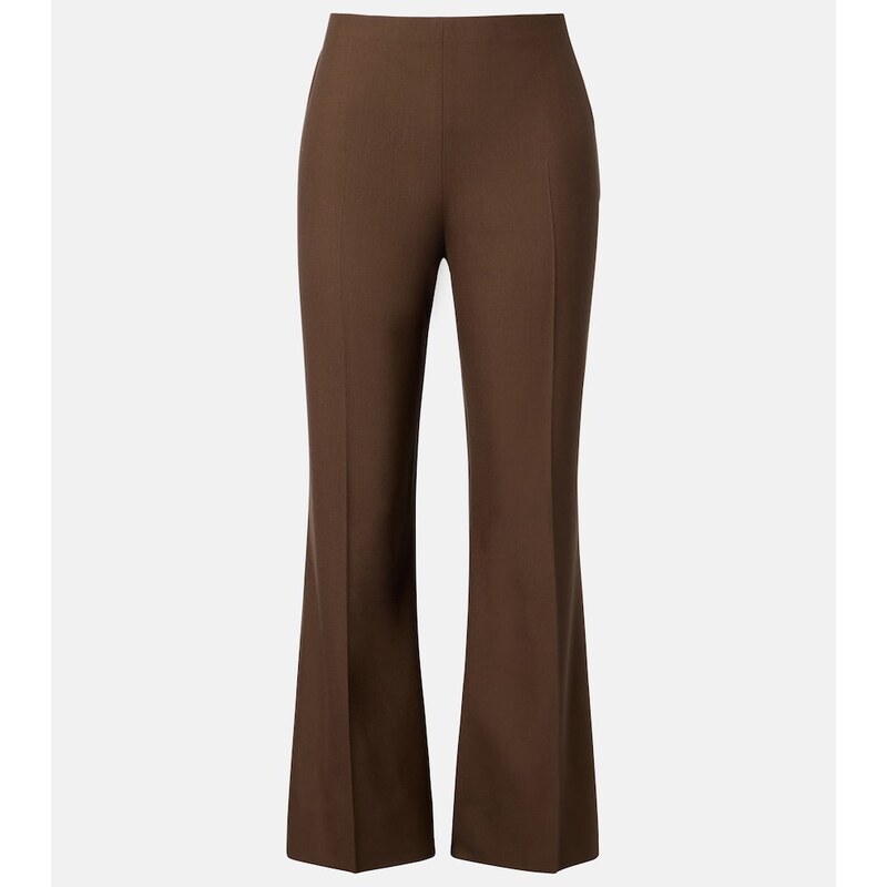 Khaite Walter cropped virgin wool flared pants