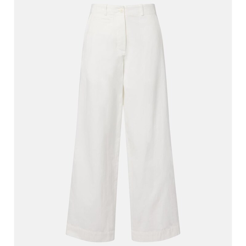 The Row Fadry cotton gabardine wide-leg pants