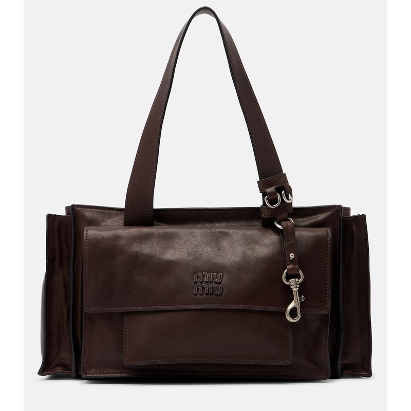 Miu Miu Utilitaire leather shoulder bag
