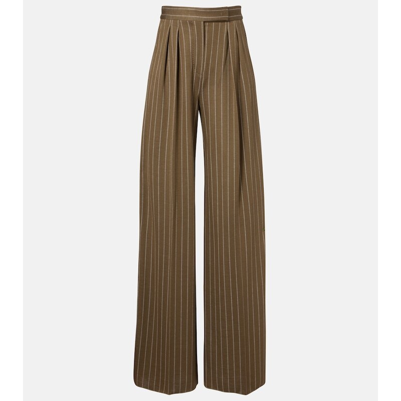 Max Mara Pinstripe pleated wide-leg pants
