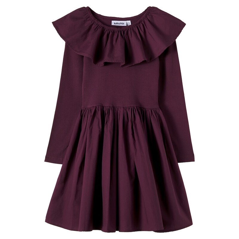 Molo Cille cotton jersey and poplin dress