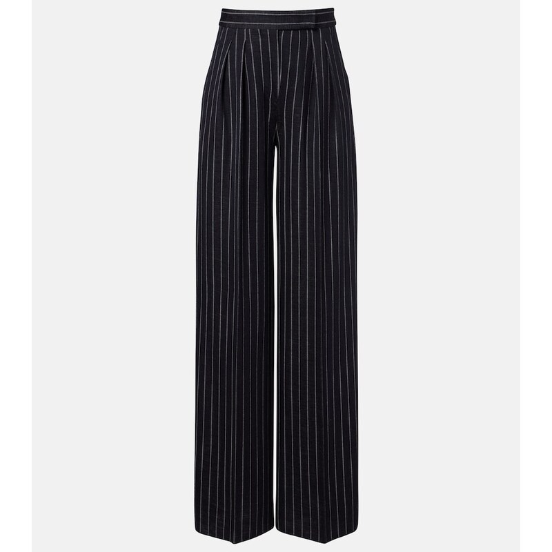 Max Mara Pinstripe pleated wide-leg pants