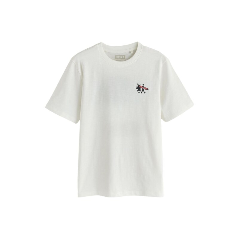 Next Tričko melounová / černá / offwhite