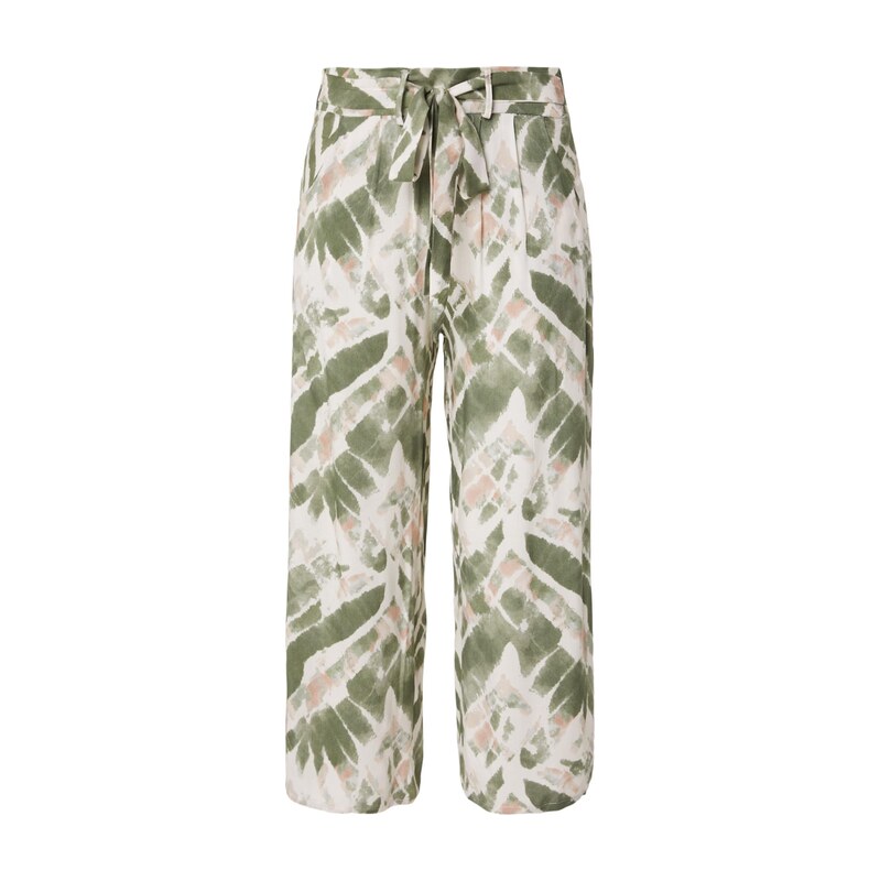 Hailys Kalhoty se sklady v pase Ci44ra khaki / růžová / bílá