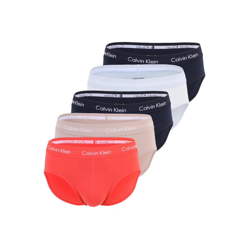 Calvin Klein Underwear Slipy béžová / tmavě modrá / oranžová /