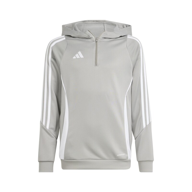 ADIDAS PERFORMANCE Sportovní mikina světle šedá / bílá