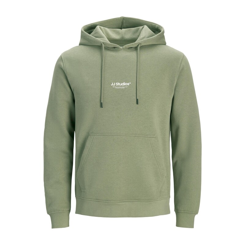 Jack & Jones Plus Mikina JJEsoho pastelově zelená / bílá