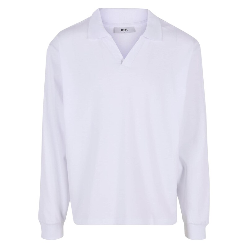 DEF Tričko Collar bílá