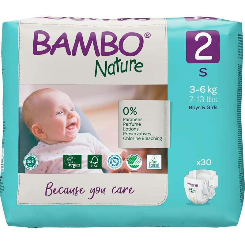 BAMBO Nature 2 Dětské plenky 3-6 kg 30 ks