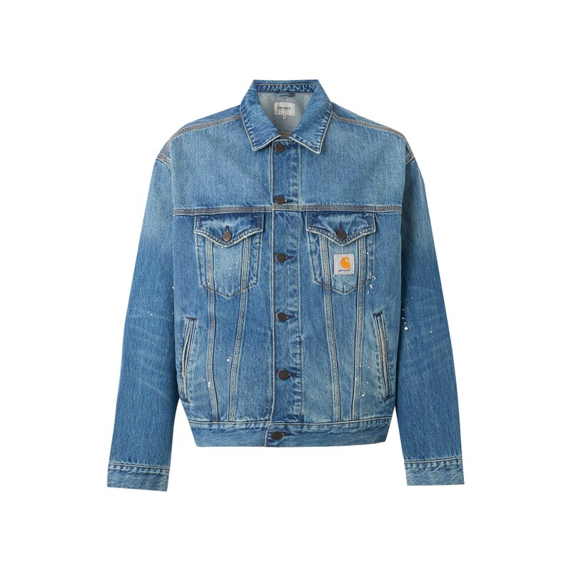 Carhartt WIP Přechodná bunda Helston modrá džínovina