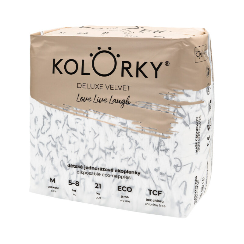 KOLORKY DELUXE VELVET Jednorázové EKO plenky se sametovým