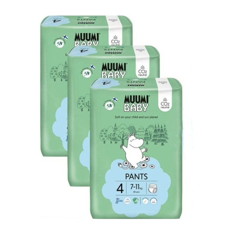 MUUMI BABY Walkers 4 Maxi 7-11 kg měsíční balení kalhotkových
