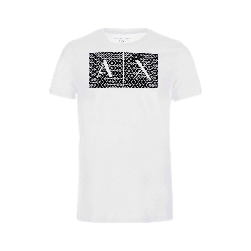 ARMANI EXCHANGE Tričko černá / bílá