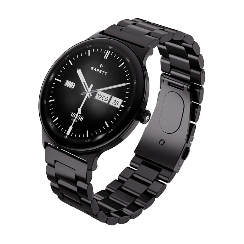 GARETT ELECTRONICS GARETT Smartwatch quantum black steel chytré