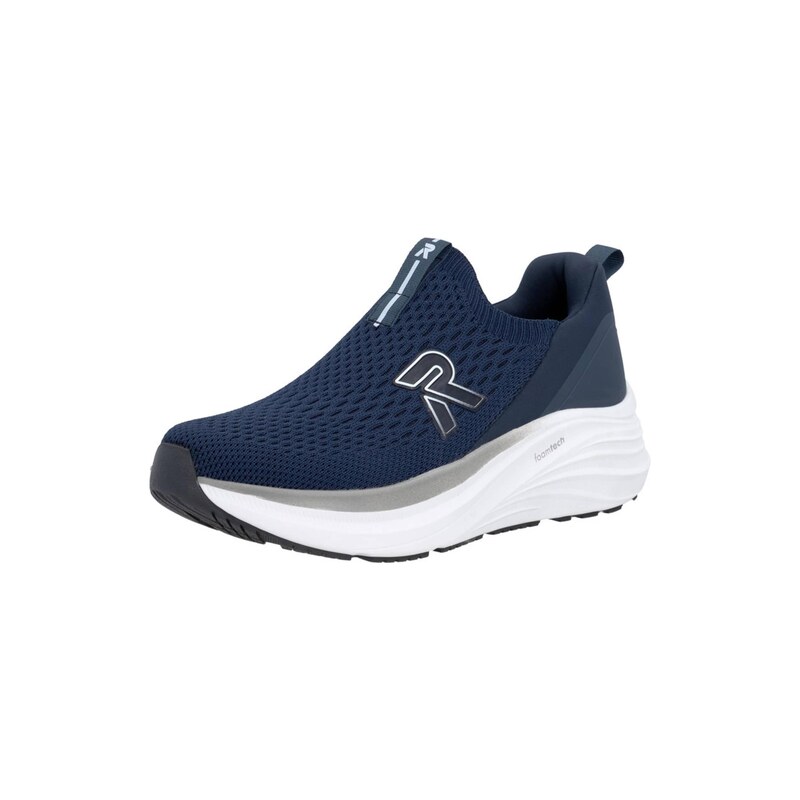 Rieker Slip on boty marine modrá / černá / bílá