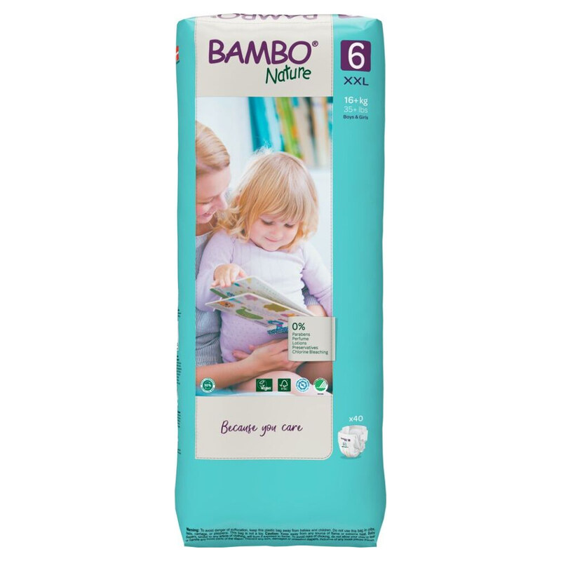 BAMBO Nature 6 Dětské plenkové kalhotky 16+ kg 40 ks