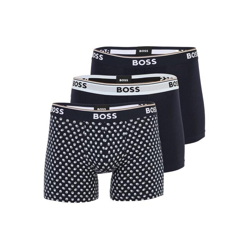 BOSS Boxerky Power Des modrá / bílá