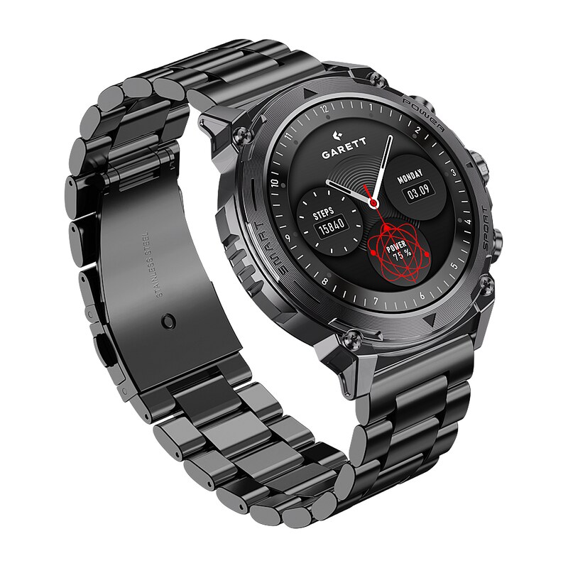 GARETT ELECTRONICS GARETT Smartwatch Atom black steel chytré