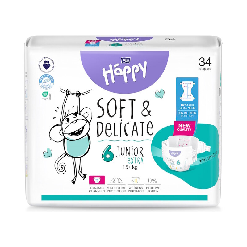 BELLA HAPPY Baby junior extra 15+ kg 34 kusů