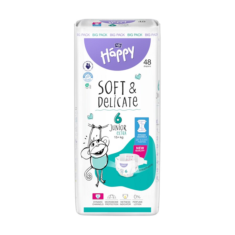 BELLA HAPPY Baby junior extra 15+kg 48 kusů