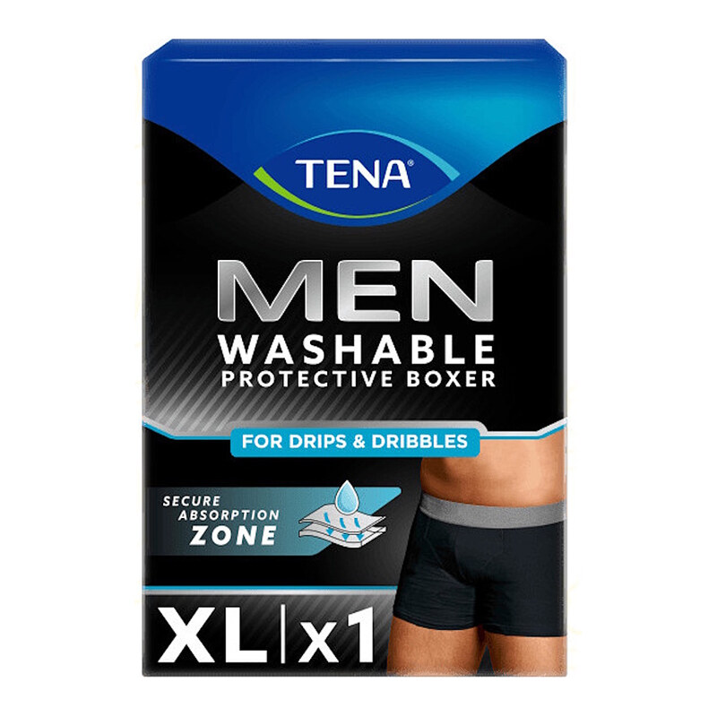 TENA Men washable boxers černé inkontinenční boxerky XL 1 kus