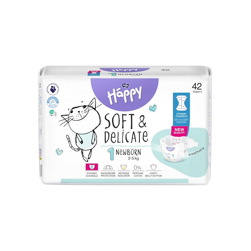 BELLA HAPPY Baby new born 2 - 5 kg 42 kusů