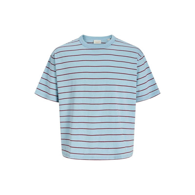 Jack & Jones Plus Tričko JORSAVONA světlemodrá / karmínově