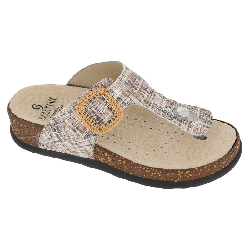 SABATINI KAROLINA Tweed Caramel pantofle karamelové 1 pár,