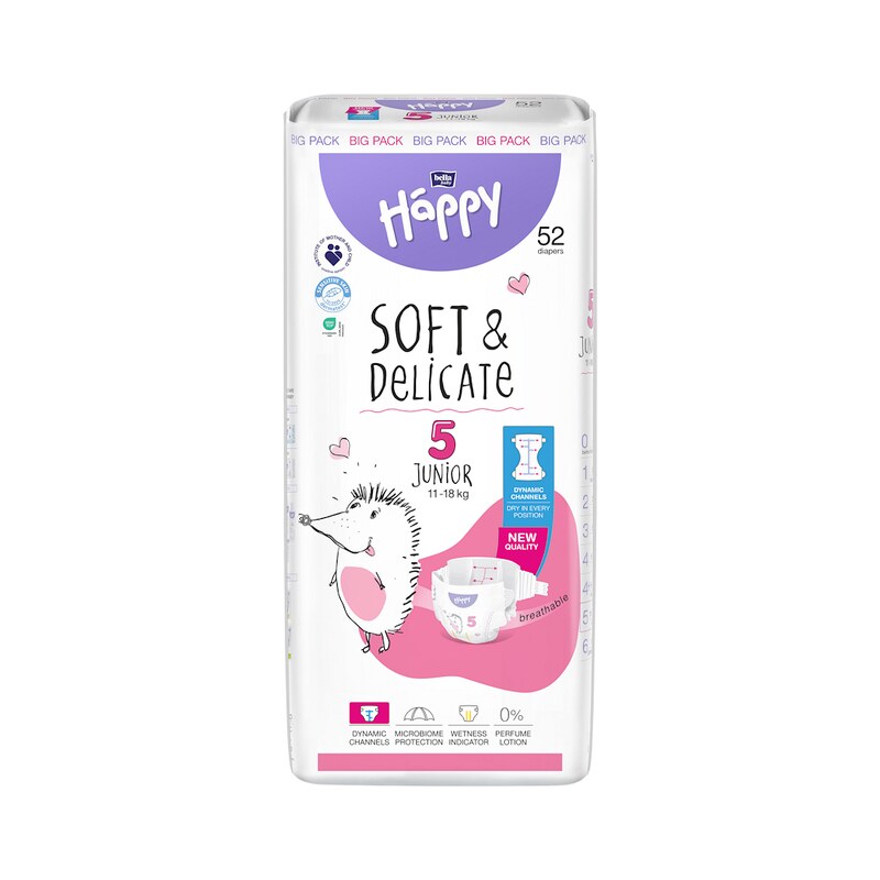 BELLA HAPPY Baby junior 11 - 18 kg 52 kusů