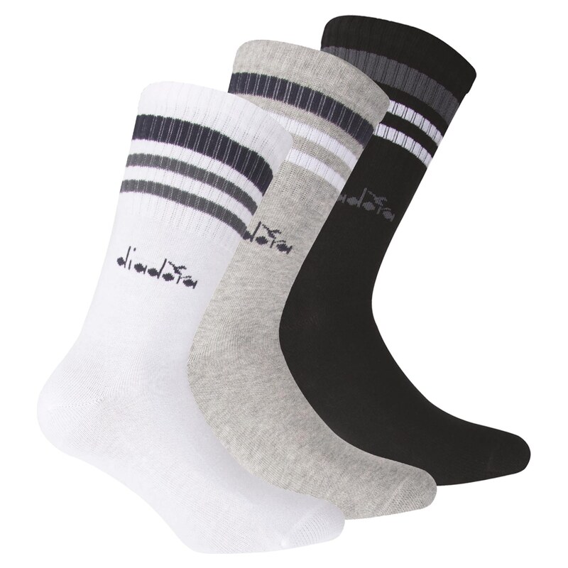 Diadora Ponožky šedá / černá / bílá