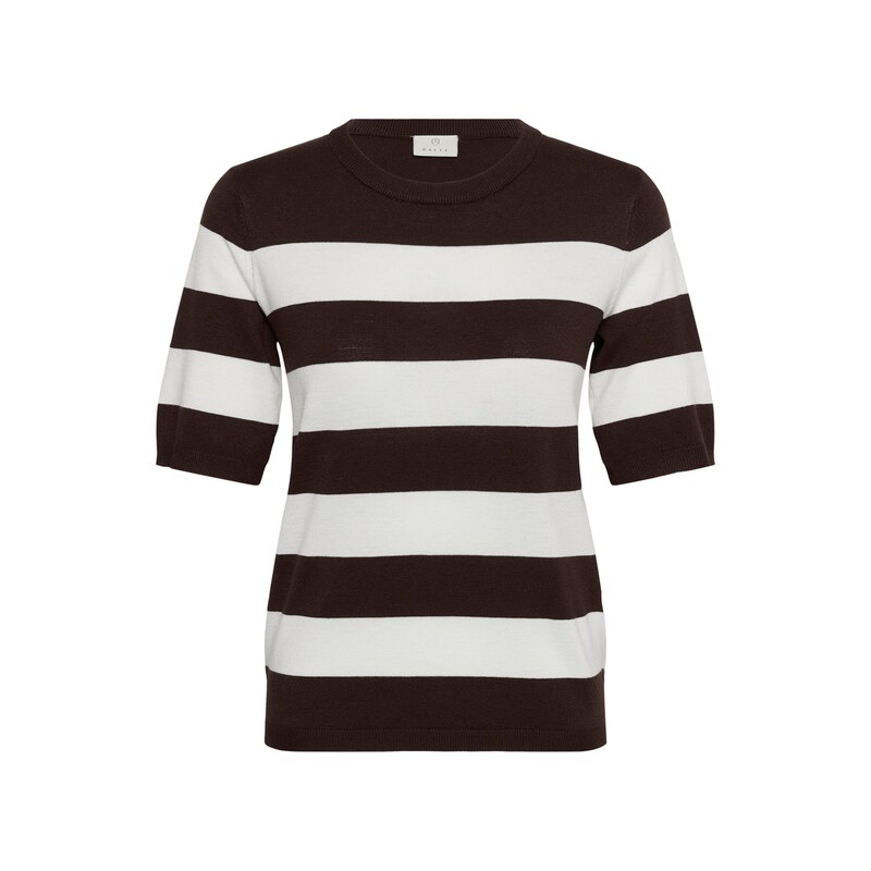 Kaffe Svetr KAMala tmavě hnědá / bílá