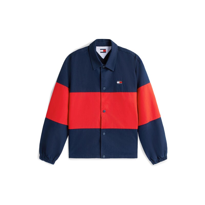 Tommy Jeans Přechodná bunda námořnická modř / červená