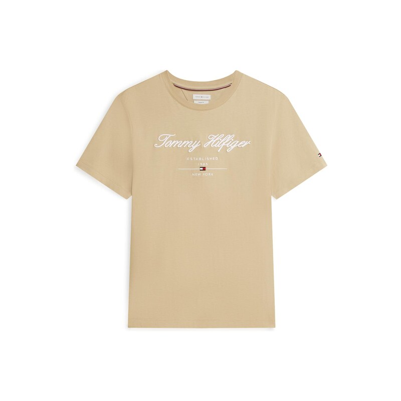 TOMMY HILFIGER Tričko champagne / bílá