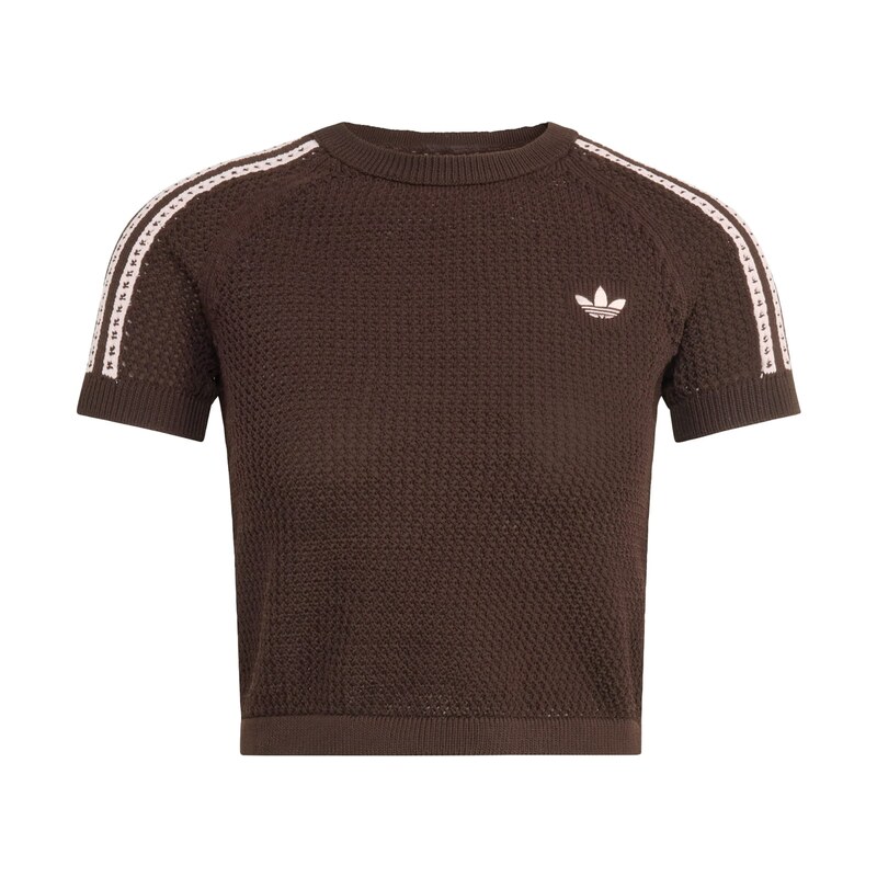 ADIDAS ORIGINALS Svetr Cali čokoládová / bílá