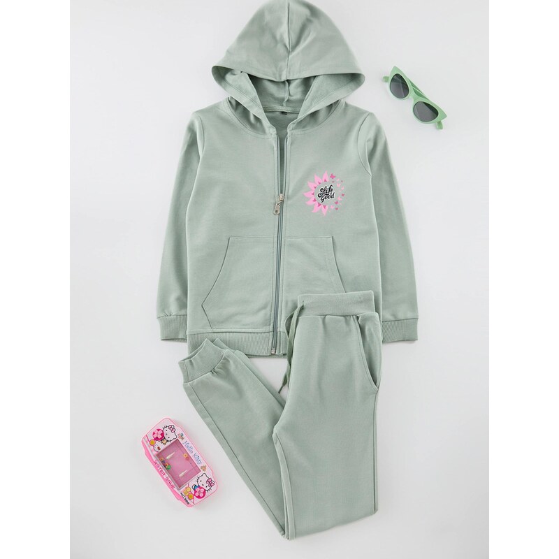 Trendyol Joggingová souprava mátová / pink / růžová / černá
