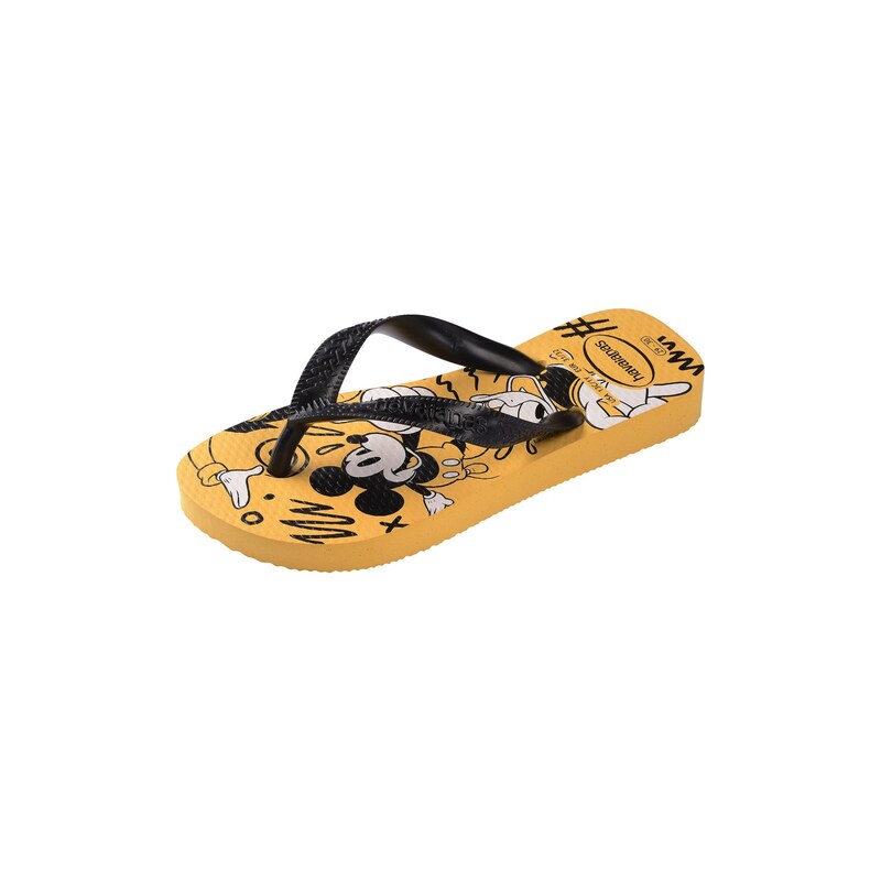 HAVAIANAS Otevřená obuv Disney žlutá / černá / bílá