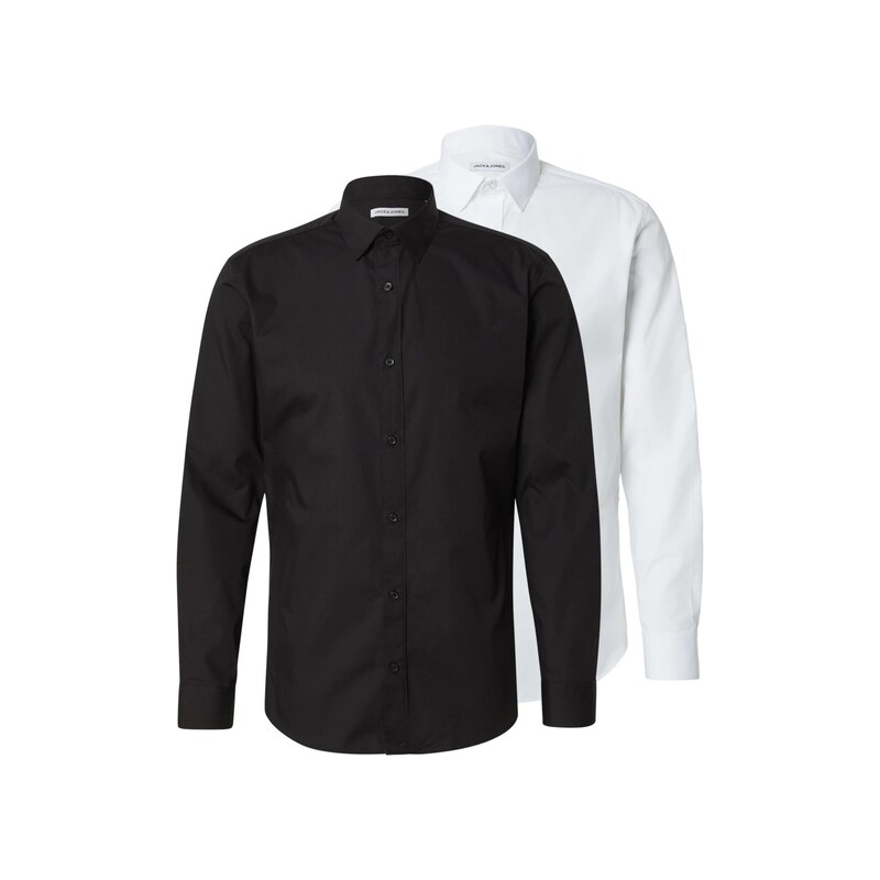 JACK & JONES Košile JWHJOSEPH černá / bílá